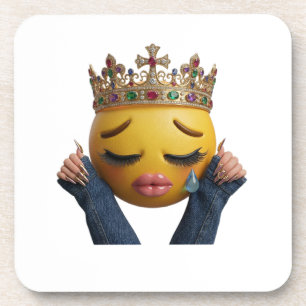 Sassy Crying Emoji Party Ballon - Dramatischer Geb Getränkeuntersetzer