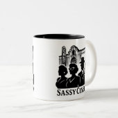 Sassy Cup - Drink the Sass Zweifarbige Tasse (VorderseiteRechts)