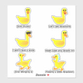 Sassy Cute Sarcastic Duck Humor Aufkleber (Blatt)