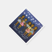 Sassy Diva Blue Time to Party Paper Napkin Serviette (Ecke)