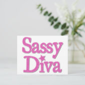 Sassy Diva Postkarte (Stehend Vorderseite)