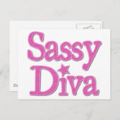 Sassy Diva Postkarte (Vorne/Hinten)