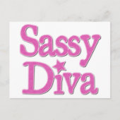 Sassy Diva Postkarte (Vorderseite)