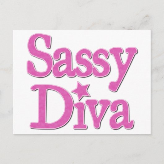 Sassy Diva Postkarte (Vorderseite)