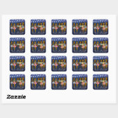 Sassy Diva Time to Party Square Sticker (Blatt)