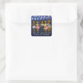 Sassy Diva Time to Party Square Sticker (Tasche)