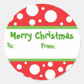 Sassy Dots Weihnachtsgeschenksticker Runder Aufkleber (Vorderseite)