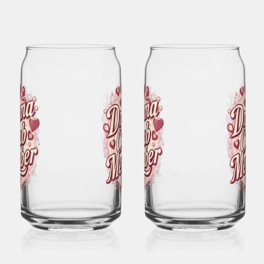 Sassy "Drama Club Member" with Hearts Dosenglas (Rechts)