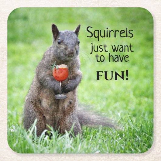 Sassy Eichhörnchen Untersetzer (Vorderseite)
