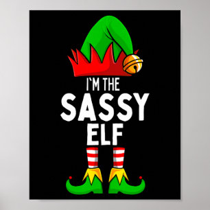 Sassy Elf Matching Familie Weihnachten Poster