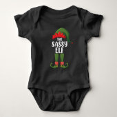 Sassy Elf Matching Family Group Weihnachts-Party Baby Strampler (Vorderseite)