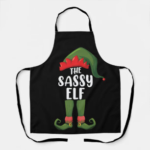 Sassy Elf Passende Familien-Gruppen-Weihnachtsfeie Schürze