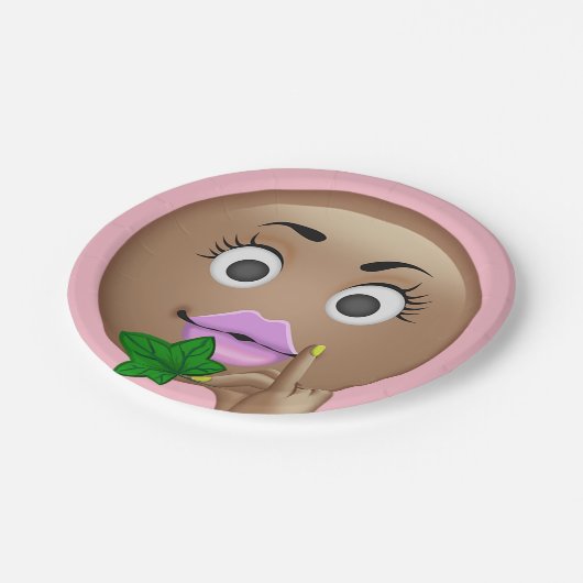 Sassy Emoji PapierTeller (Schrägansicht)