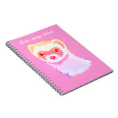 Sassy Ferret in der Regenbogenfarbenbiologie Notizblock (Rechte Seite)