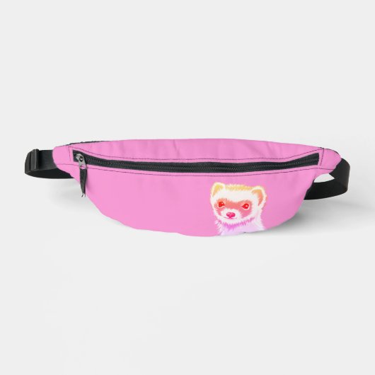 Sassy Ferret in Regenbogenfarben Bauchtasche (Vorderseite)