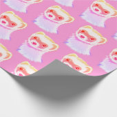 Sassy Ferret in Regenbogenfarben Geschenkpapier (Ecke)