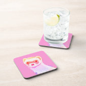 Sassy Ferret in Regenbogenfarben Getränkeuntersetzer (Rechte Seite)