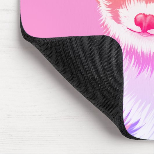 Sassy Ferret in Regenbogenfarben Mousepad (Ecke)