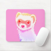 Sassy Ferret in Regenbogenfarben Mousepad (Mit Mouse)