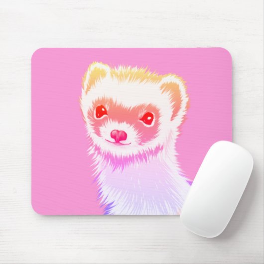 Sassy Ferret in Regenbogenfarben Mousepad (Mit Mouse)