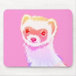 Sassy Ferret in Regenbogenfarben Mousepad