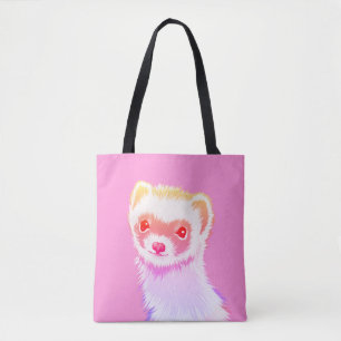Sassy Ferret in Regenbogenfarben Tasche