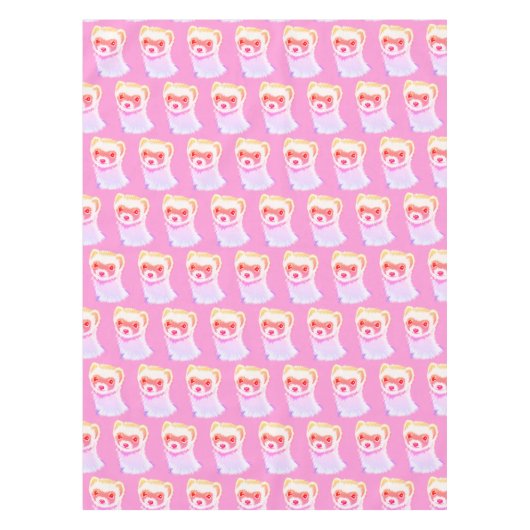 Sassy Ferret in Regenbogenfarben Tischdecke (Vorderseite)