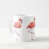 Sassy Flamingo Retro Vintage Kaffeetasse (Vorderseite Links)