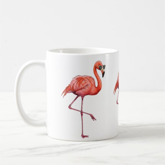 Sassy Flamingo Retro Vintage Kaffeetasse (Links)