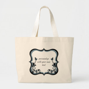 Sassy Floral Frame Bag, Dunkle Periwinkle Jumbo Stoffbeutel