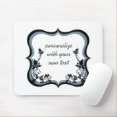 Sassy floral Frame Mousepad, Dunkle Periwinkle Mousepad (Mit Mouse)