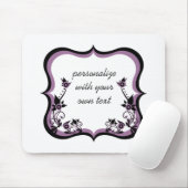 Sassy floral Frame Mousepad, Lila Mousepad (Mit Mouse)