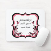Sassy floral Frame Mousepad, rosa Mousepad (Mit Mouse)