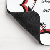 Sassy floral Frame Mousepad, rot Mousepad (Ecke)