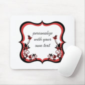 Sassy floral Frame Mousepad, rot Mousepad (Mit Mouse)