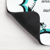 Sassy floral Frame Mousepad, türkis Mousepad (Ecke)
