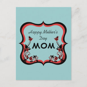 Sassy Floral Muttertag Postkarte, rot Postkarte