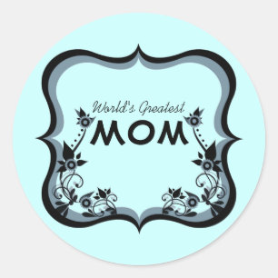 Sassy Floral World's Greatest Mama Stickers