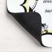 Sassy florale Rahmen Mousepad, hellgelb Mousepad (Ecke)