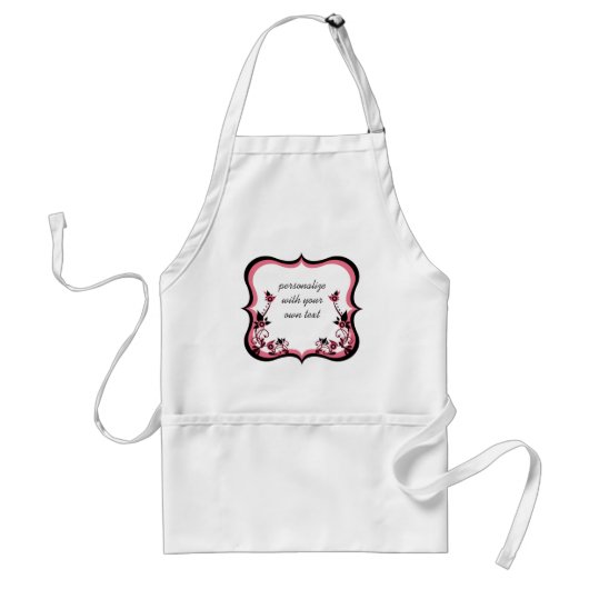 Sassy florale Rahmen Schürze, rosa Schürze (Vorne)