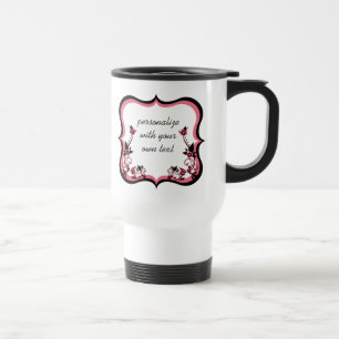Sassy florale Rahmen Tasse, rosa Reisebecher