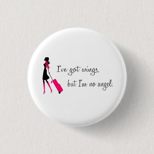 Sassy Flugbegleiter-Button Button (Vorderseite)