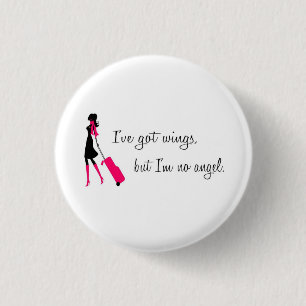 Sassy Flugbegleiter-Button Button