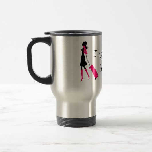 Sassy Flugbegleiter-Reise-Tasse Reisebecher (Links)