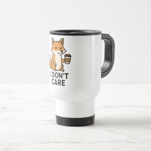 Sassy Fox with a Mug Reisebecher (VorderseiteRechts)