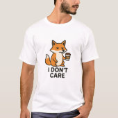 Sassy Fox with Coffee Mug T-Shirt (Vorderseite)