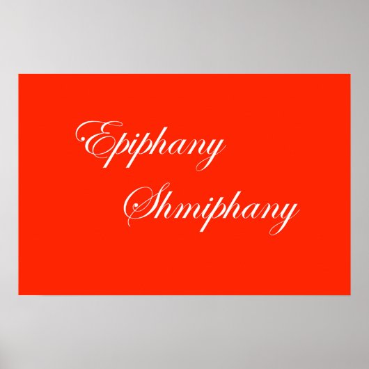 Sassy Funny Epiphany Word Art Rote Prinz Poster (Vorne)