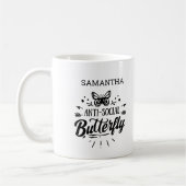Sassy Funny Girly Anti Social Butterfly Kaffeetasse (Links)