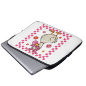 Sassy Gans mit Bubblegum Laptopschutzhülle (Vorne Knopf)