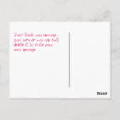 Sassy Girl Danke, Postcard Postkarte (Rückseite)